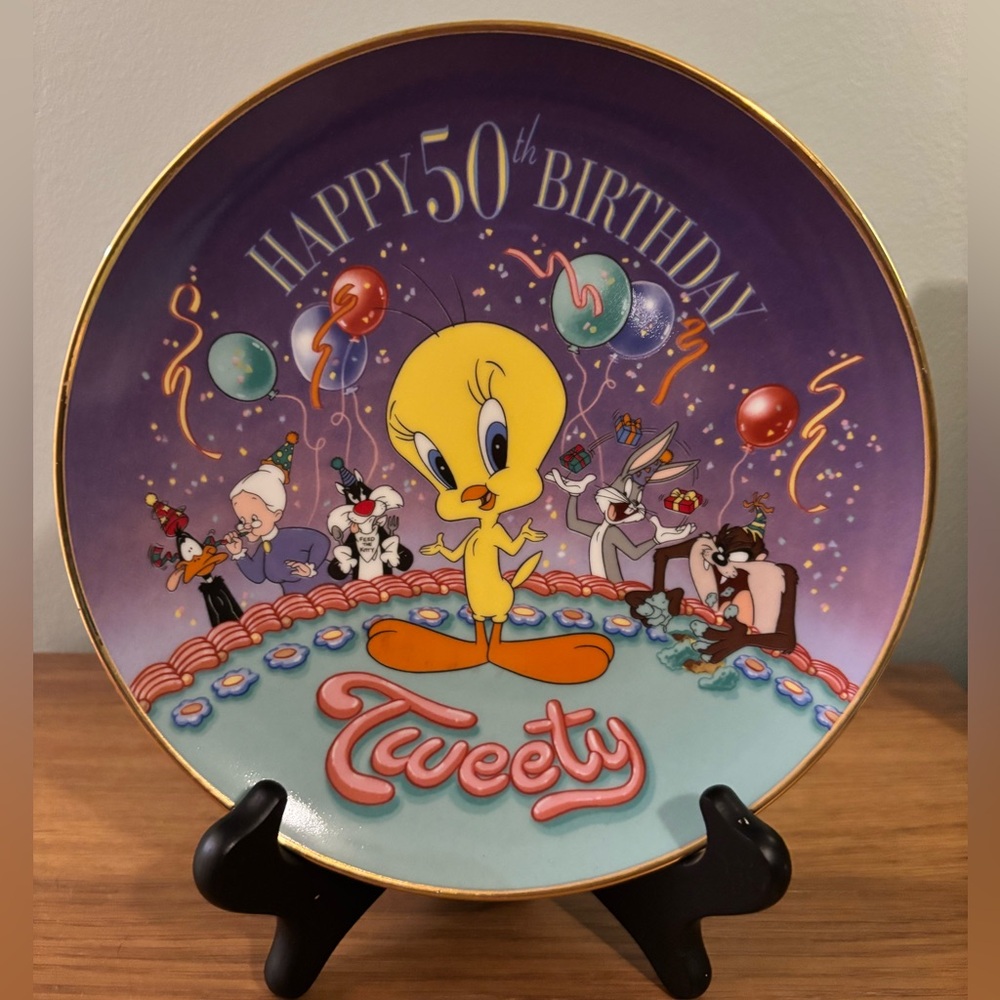 Looney Tunes Limited Edition Happy 50th Birthday Tweety collector's plate